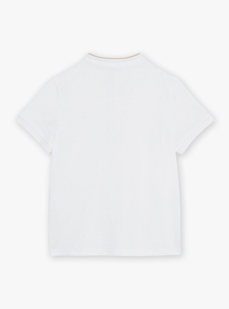 Polo blanc avec montgolfière