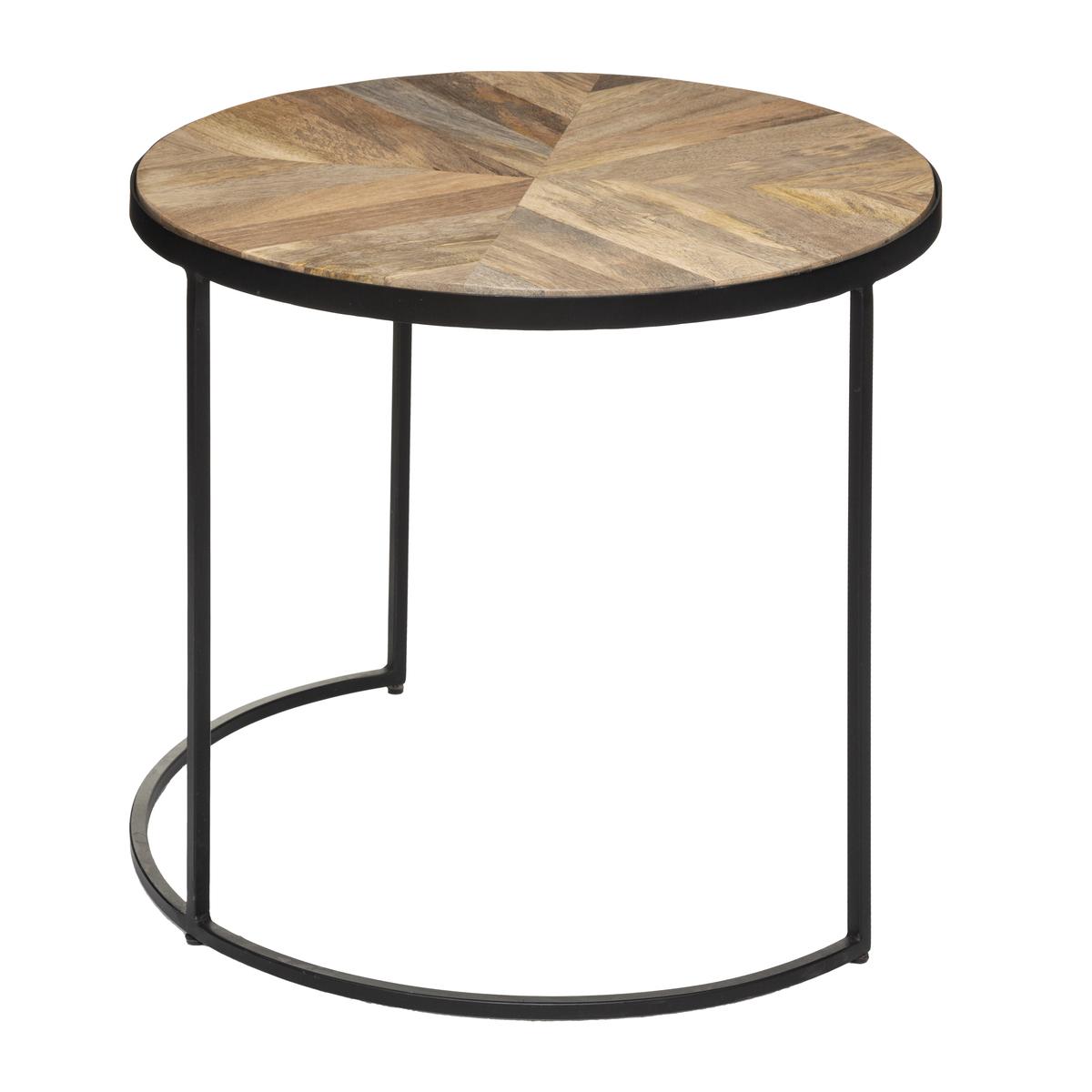 SET 2 TABLES CAFE BOIS BASILE