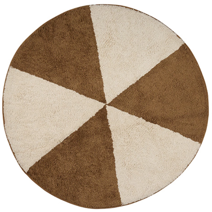 Tapis Petit Kinderteppich Circus cream brown Ø 120 cm