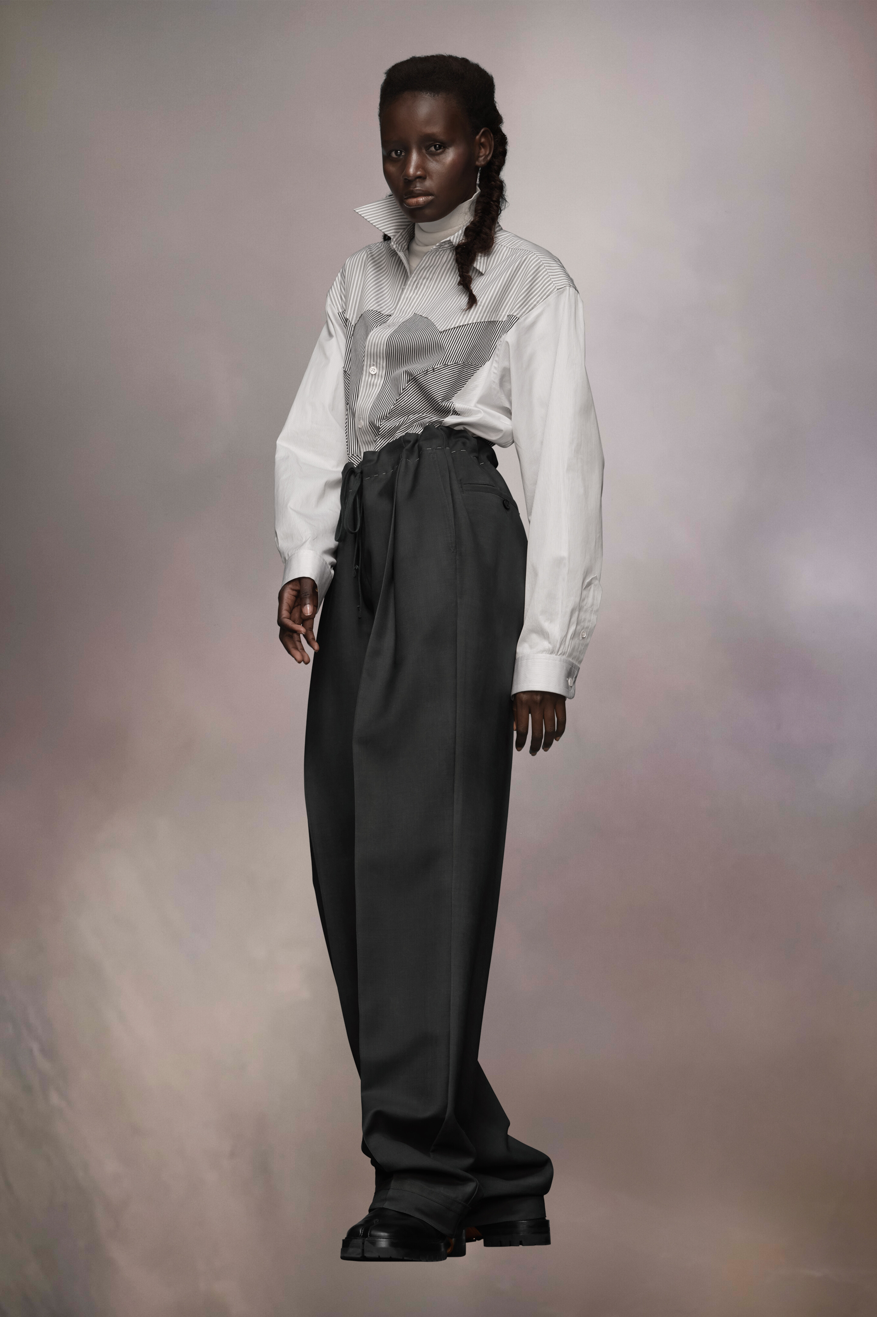 Pantalon en laine mohair Avion sombre