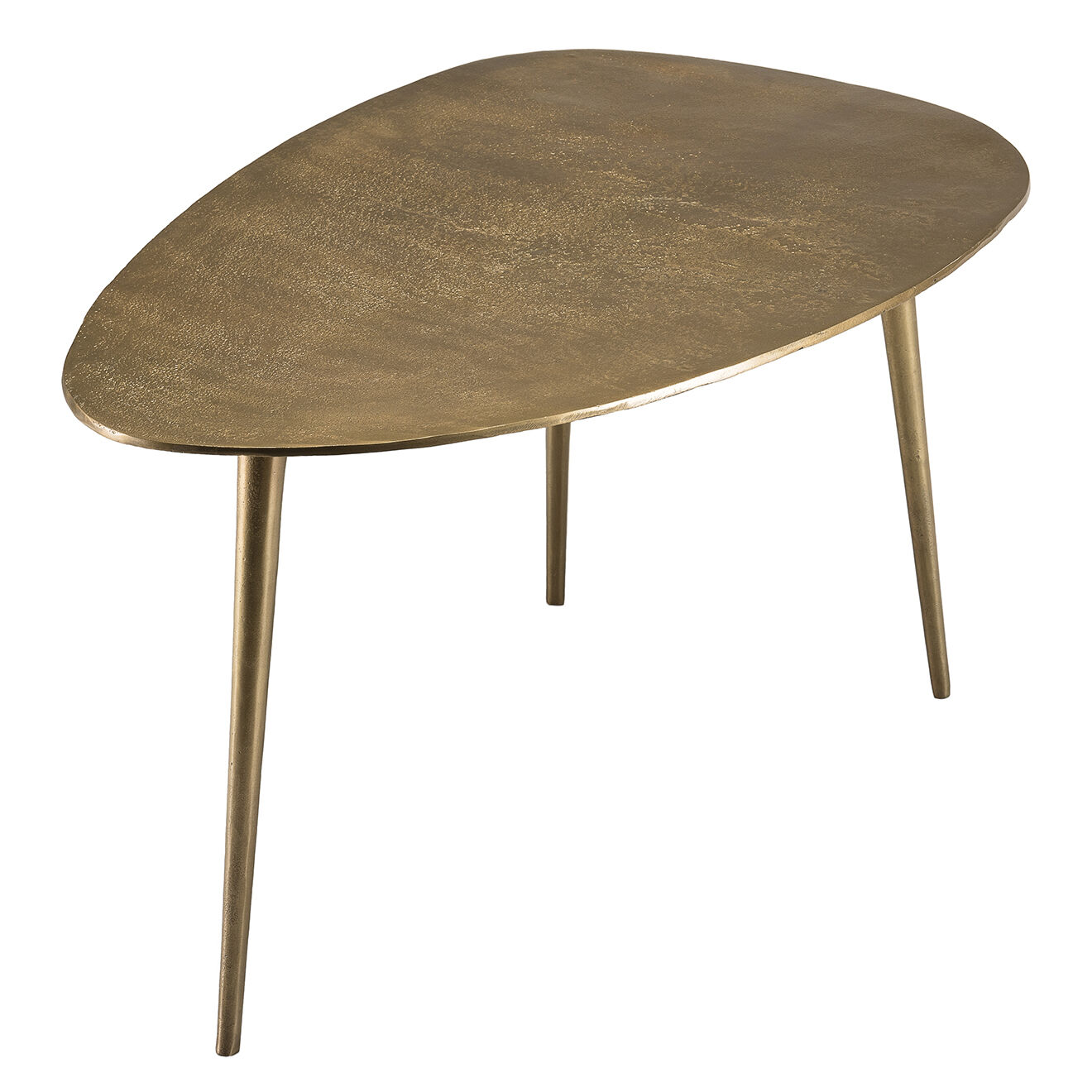 Macabane Table basse goutte d'eau Jonas dorée - 85x56x48 cm
