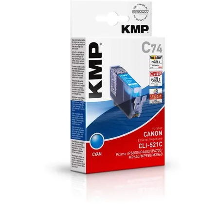 KMP Tinte C74, Farbe: cyan dye, Inhalt: 9ml