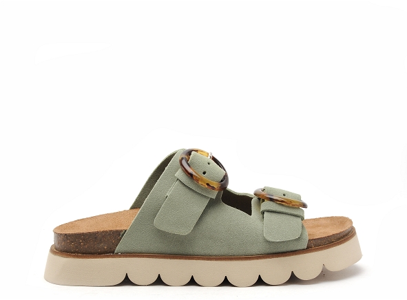 No name mules et sabots plats femme sandy slap vert