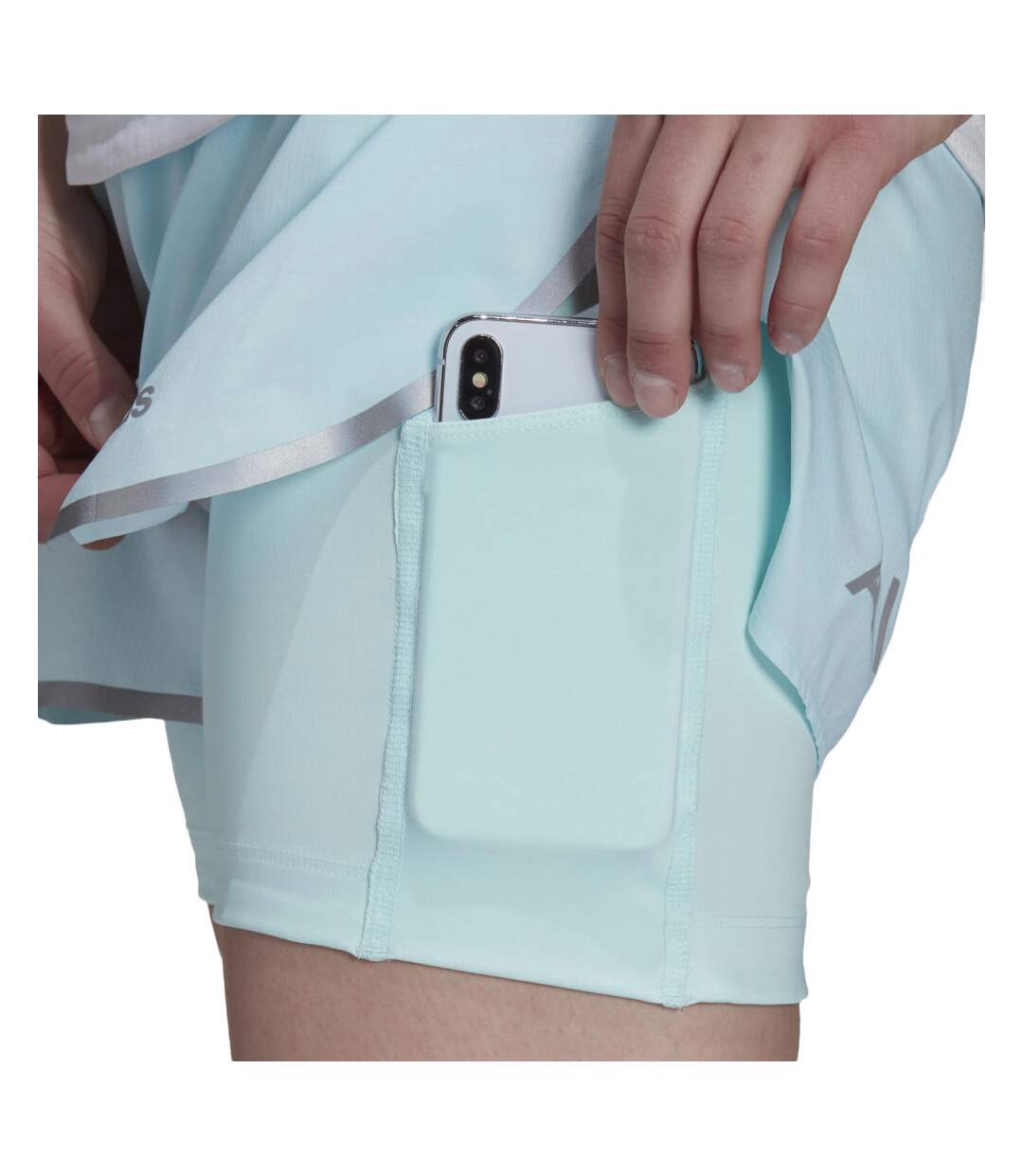 Short de Running Bleu clair Femme Adidas Adizero