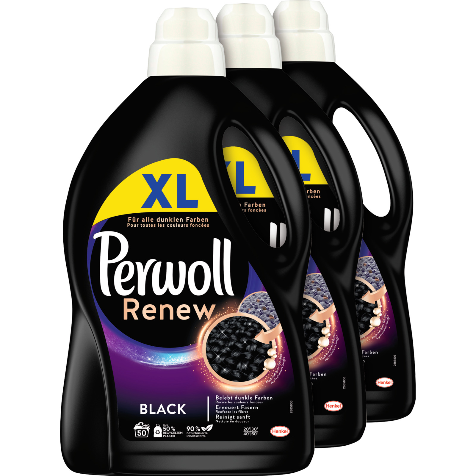Perwoll Flüssigwaschmittel Black 3 x 50 Waschgänge