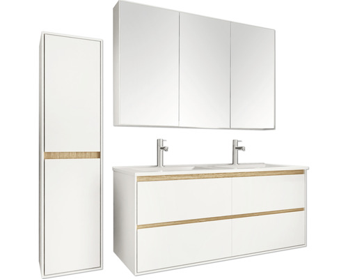 Spiegelkast Differenz Providence 120 x 16 x 70 cm wit 3-deurs