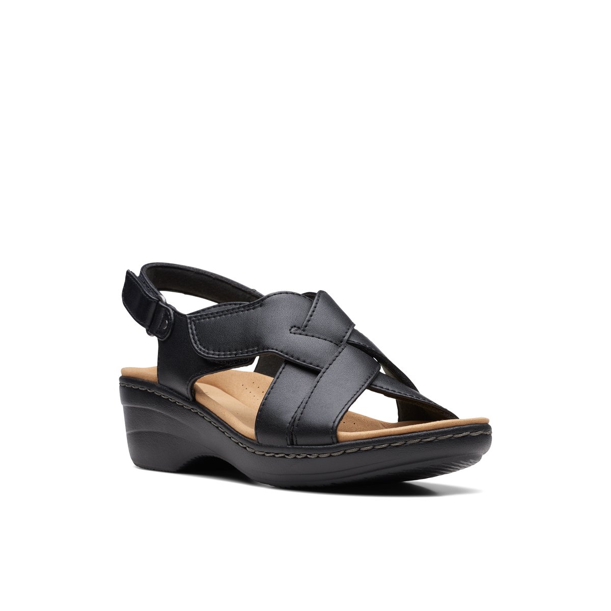 CLARKS-Merliah_b-w-Talon compensé - Noir