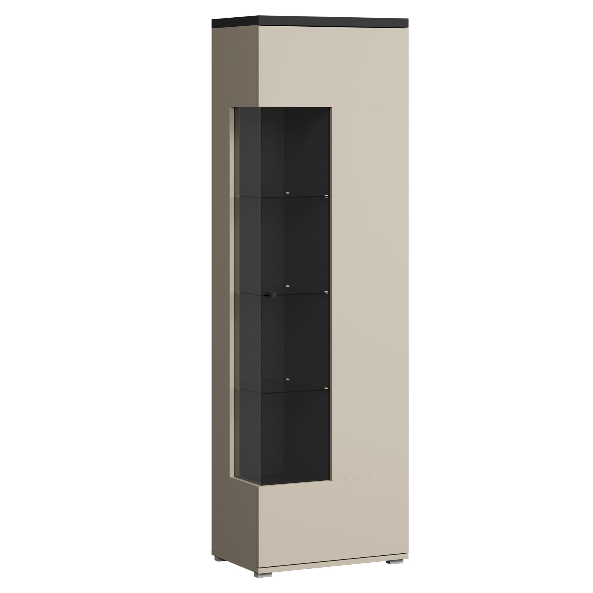 Sekai - Vitrinekast - Beige - 55x36x180 cm