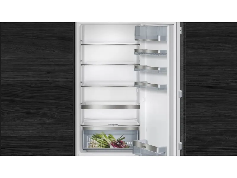 Siemens iQ500 KI87SADE0 - Køleskab/fryser - bund-fryser - til indbygning - bredde: 56 cm - dybde: 55 cm - højde: 177.5 cm - 272 liter - Klasse E - hyperFresh plus / LED-belysningen / softClose - Fladhængsel