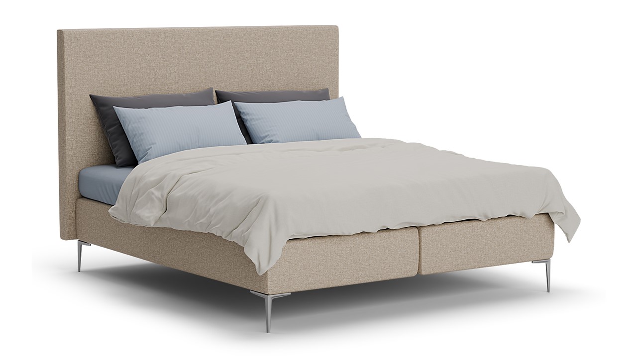 Boxspring Emerald met B Bright Gold 300 matras beige