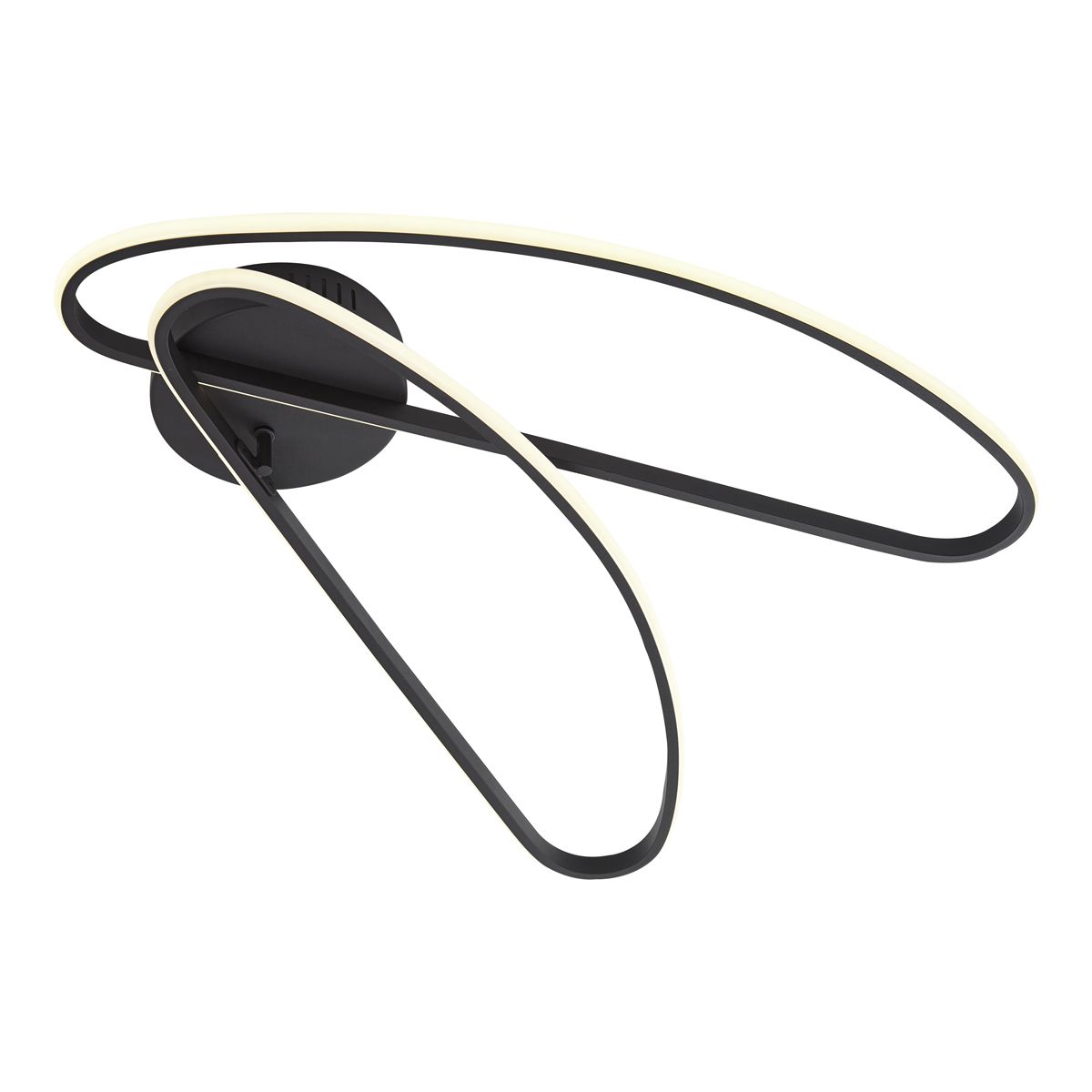 Design plafondlamp zwart 100cm incl. LED 3-staps dimbaar 2-lichts - Pepe