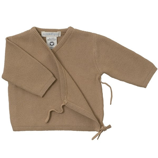 Newborn Tan Wrap Jacket - Serendipity → Luksusbaby.dk