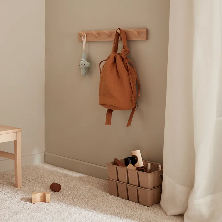 Kids Concept - Saga Hakenleiste, 60 x 6,5 x 5,5 cm, Buche natur