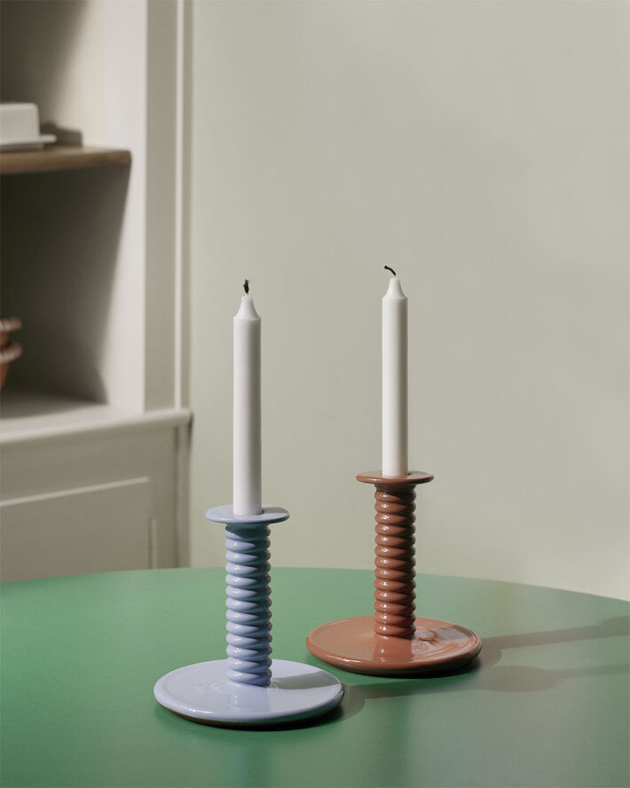 Hay Barro Candleholder-Natural