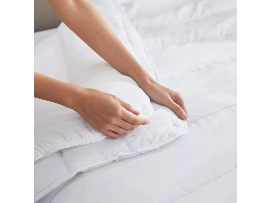 Couette double microfibre, 4 Saisons antiallergique 300gr + 150gr