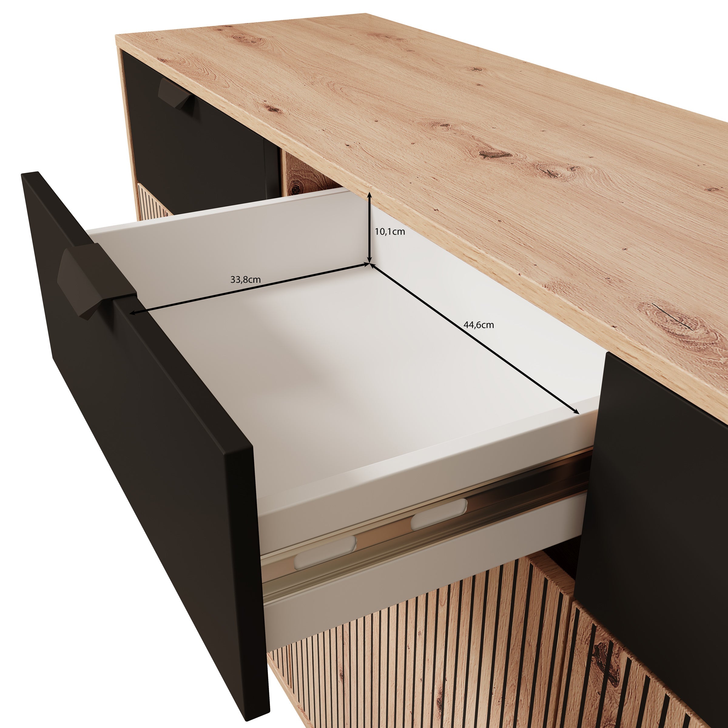 Meubella - Dressoir Malaika - Eiken - 157 cm