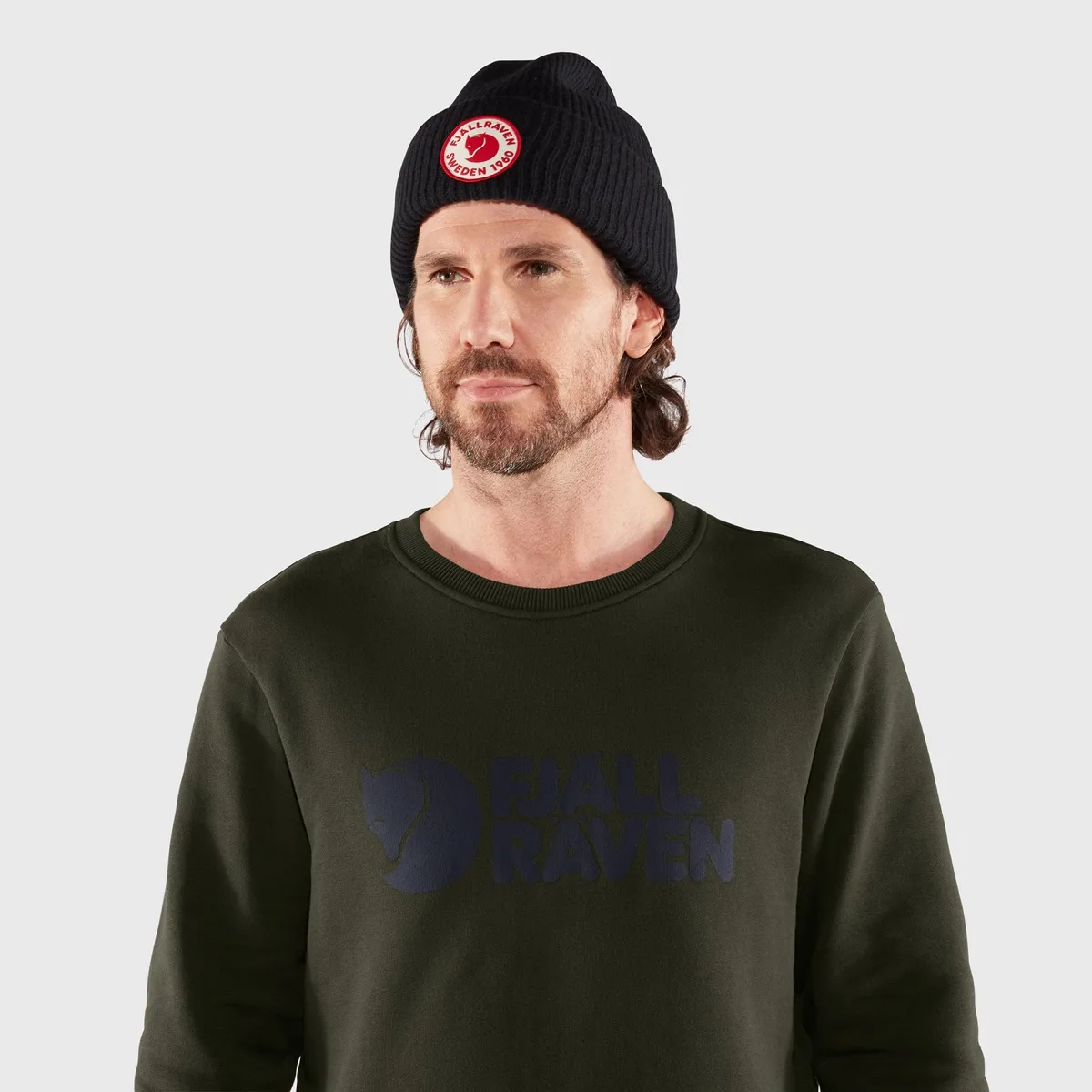 Fjällräven Men's Fjällräven Logo Sweater Mustard Yellow