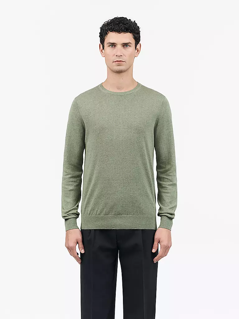 TIGER OF SWEDEN Pullover MICHAS hellgrau