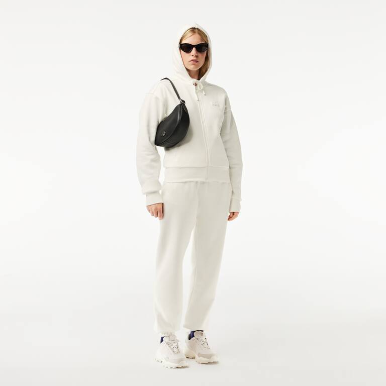 Pantalon de survêtement Jogger en molleton gratté Pantalons de survêtement - Blanc - Lacoste - Femme