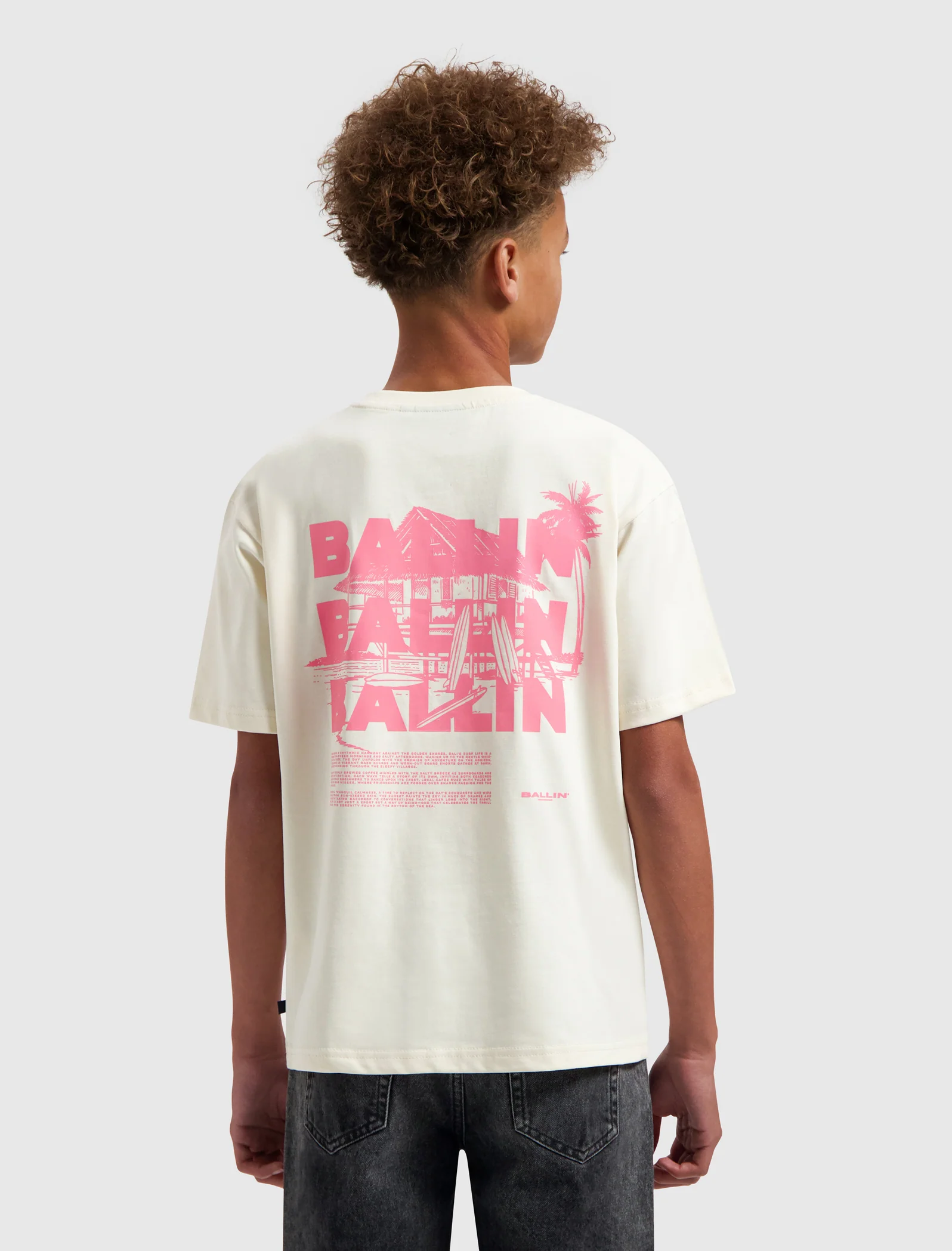Ballin Amsterdam Paradise House T-Shirt Kids Beige