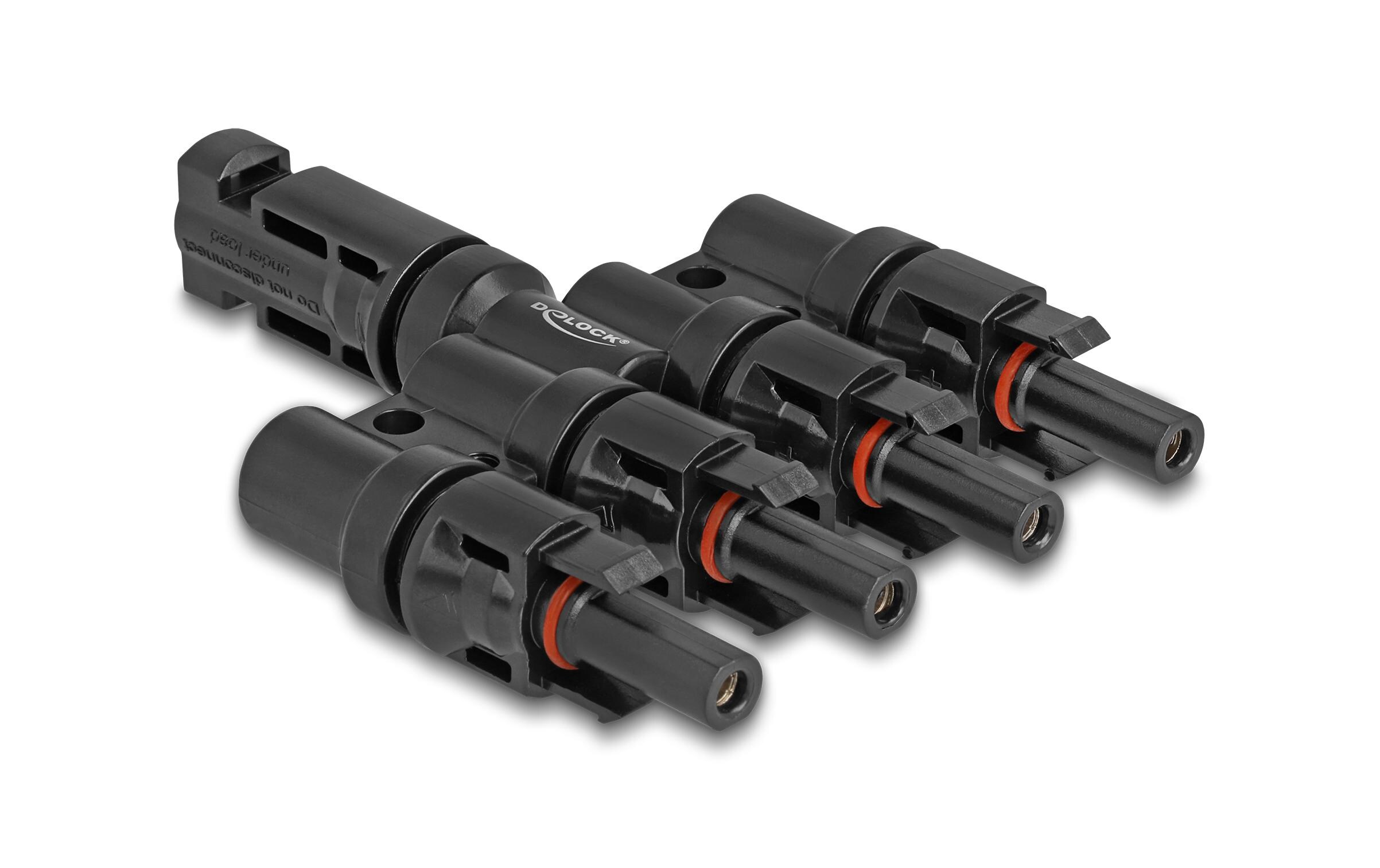 DL4 Solar Konnektor 1x Stecker zu 4x Buchse, IP67Delock DL4 Solar Konnektor 1 x Stecker zu 4 x Buchse