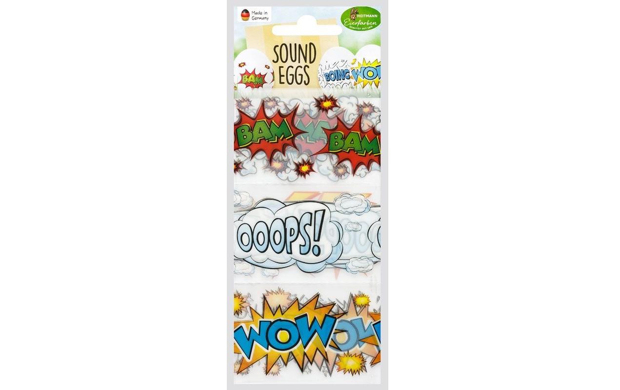 Banderole Sound Eggs Mehrfarbig, 12 StückSticker für Eier
