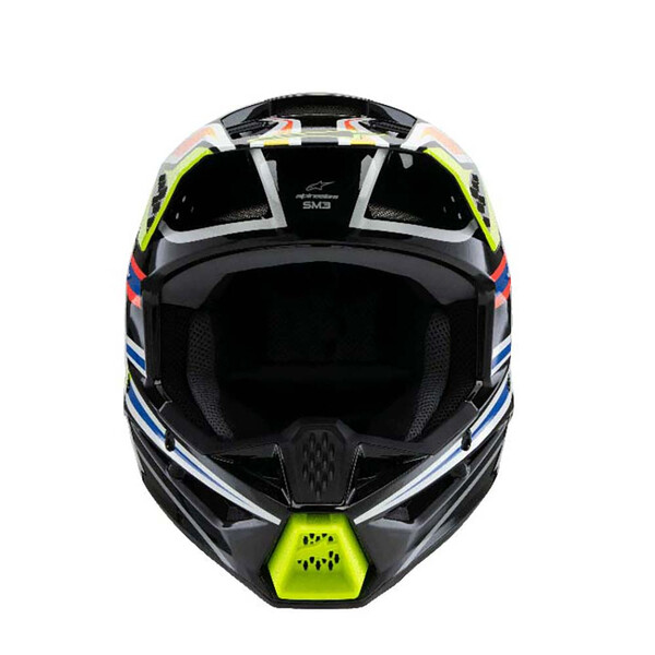 Alpinestars - Casque enfant Youth S-M3 Wurx Noir / Jaune fluo / Bleu / Rouge