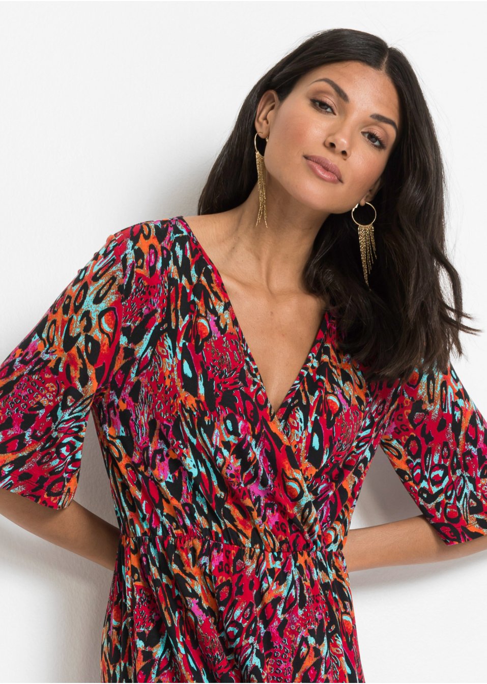 Robe avec décolleté plongeant