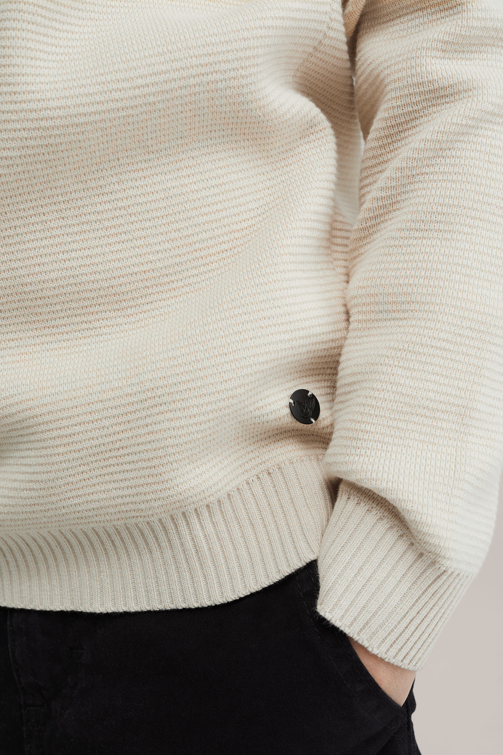 Jongens gebreide trui met ribstructuur WE Fashion Beige