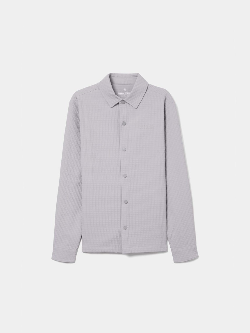 Sobrecamisa regular fit com textura acolchoada