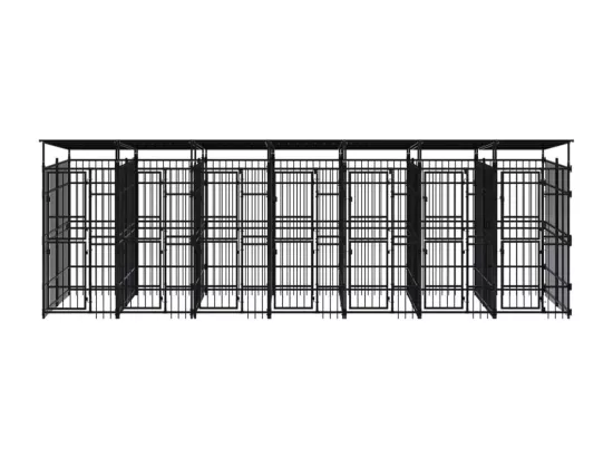 Chenil cage enclos pac noire 672 x 192 x 200 cm 02_0041738