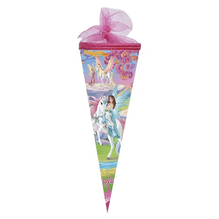 Nestler Schultüte, 22cm, rund, Motiv: Schleich® - bayala® 2, Tüllverschluss