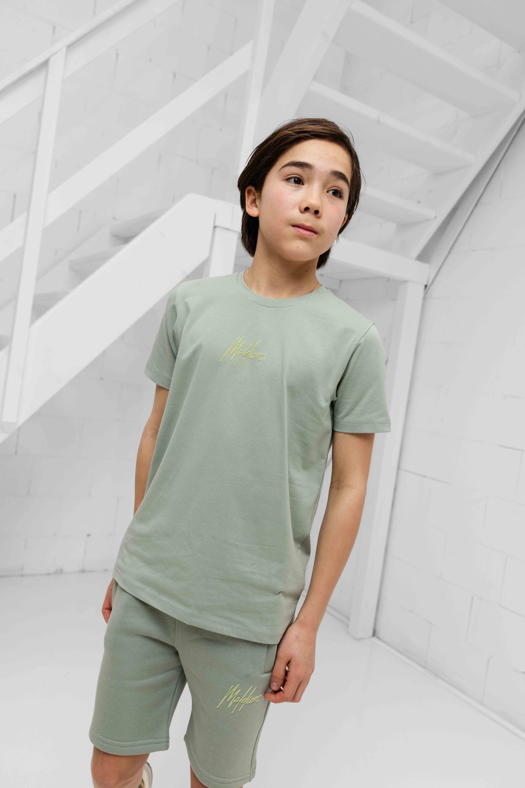Malelions Striped Signature Zomerset Kids Groen