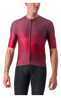 Maillot Manches Courtes Castelli Aero Race 6.0 Rouge Bordeaux