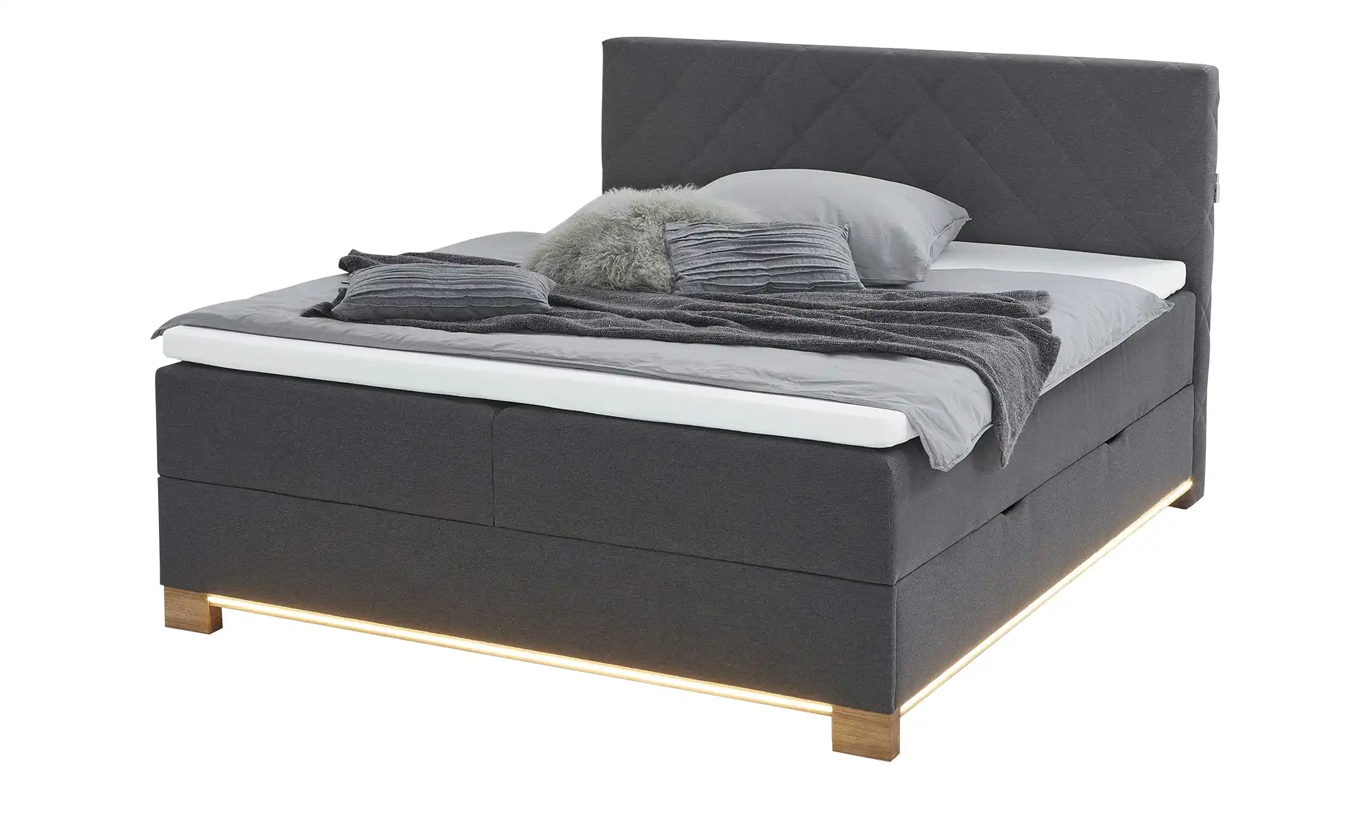 Boxspringbett USB-Anschluss & LED- Beleuchtung  Clara