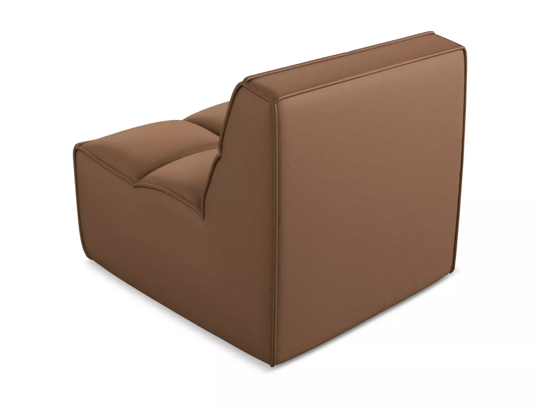 Fauteuil en Cuir artificiel - chocolat - KALAI