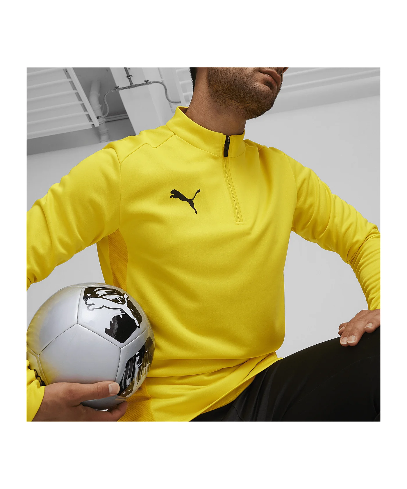 PUMA teamGOAL Training 1/4 Zip Sweatshirt Gelb F07
