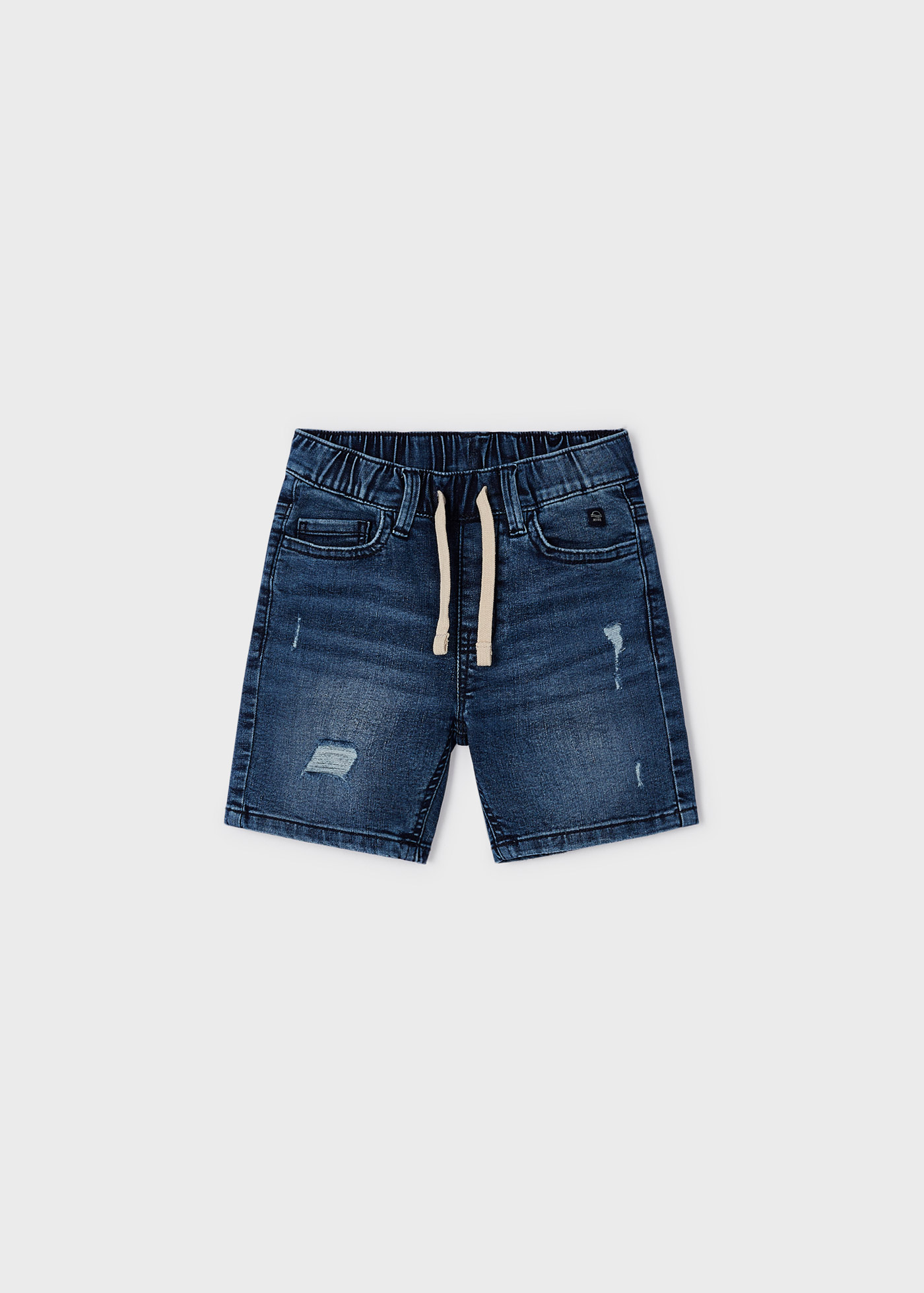Bermuda jeans feita com algodão sustentável para meninos
