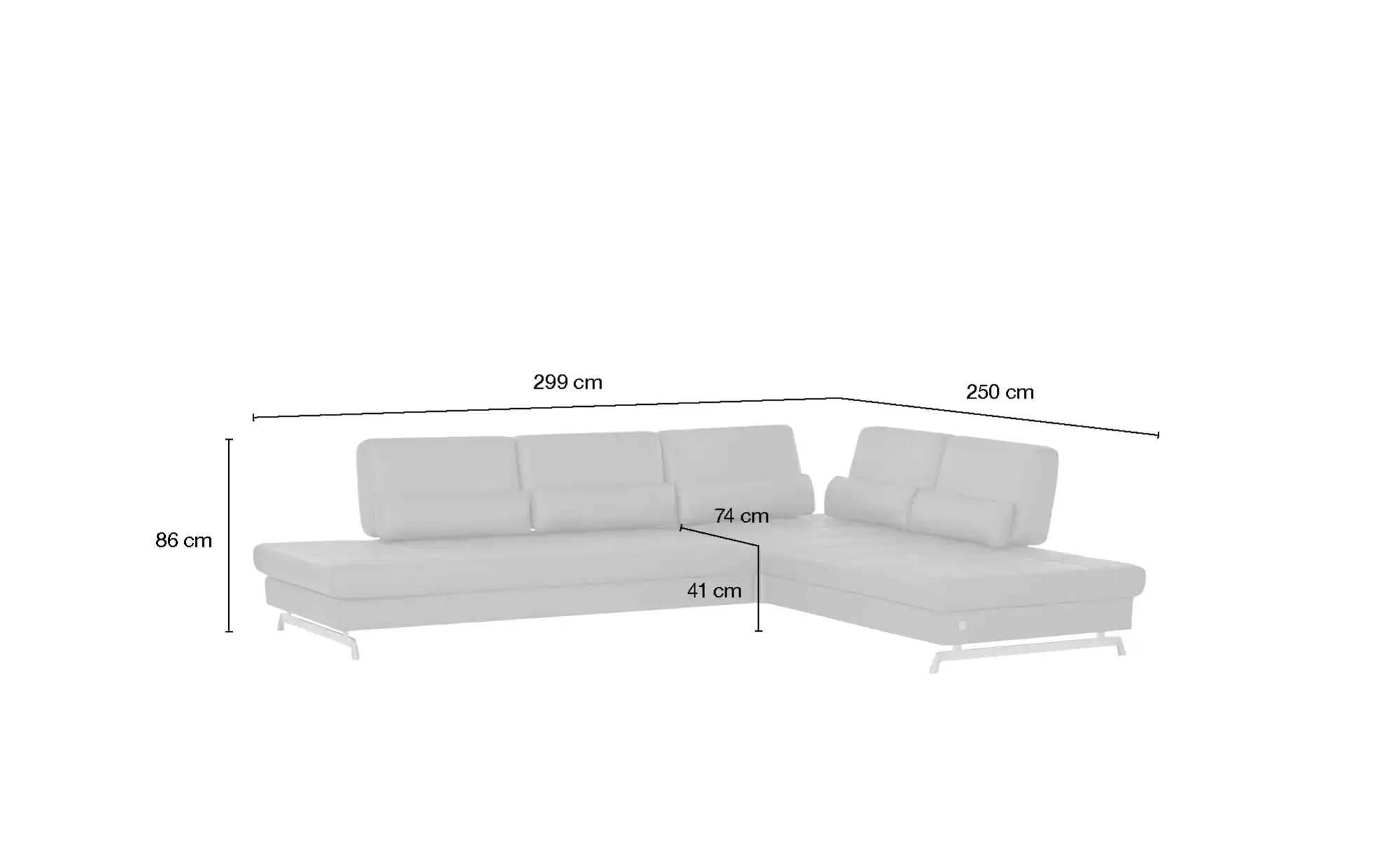 JOOP! Ecksofa Leder Loft 8108