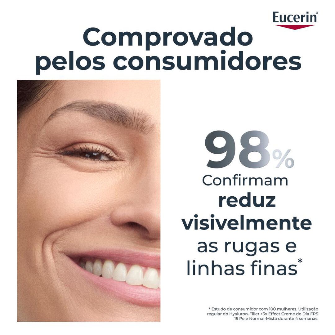 EUCERIN  Hyaluron-Filler x3 Effect Creme de Dia - Pele Normal a Mista FPS 15 - 50ml