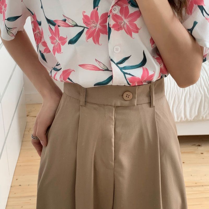 Strawolf - Wijde pantalon met hoge taille