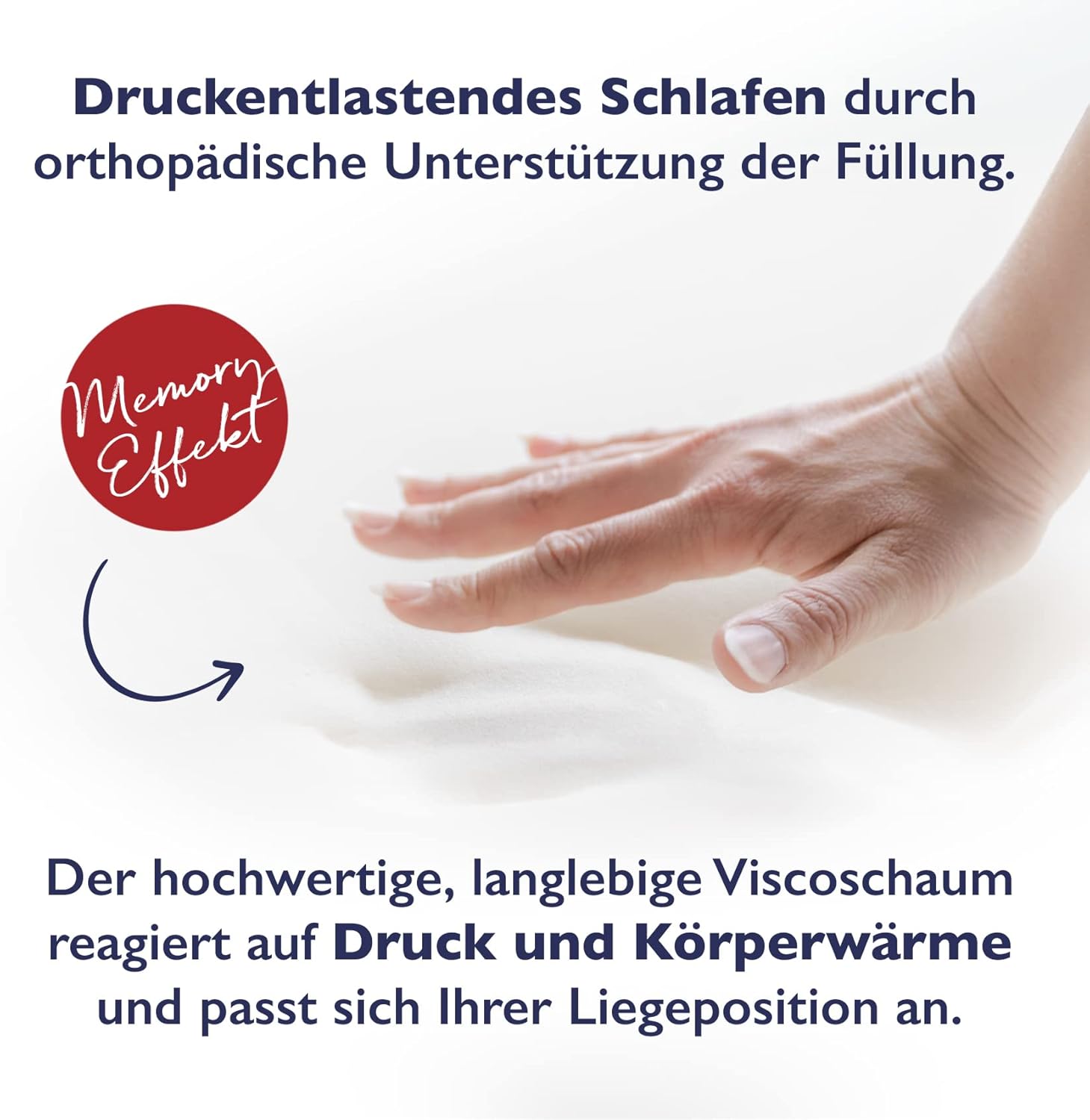 viscoelastische Comfort Matratzenauflage RG 55 Visco-Topper 8cm hoch 160x190cm Weiß