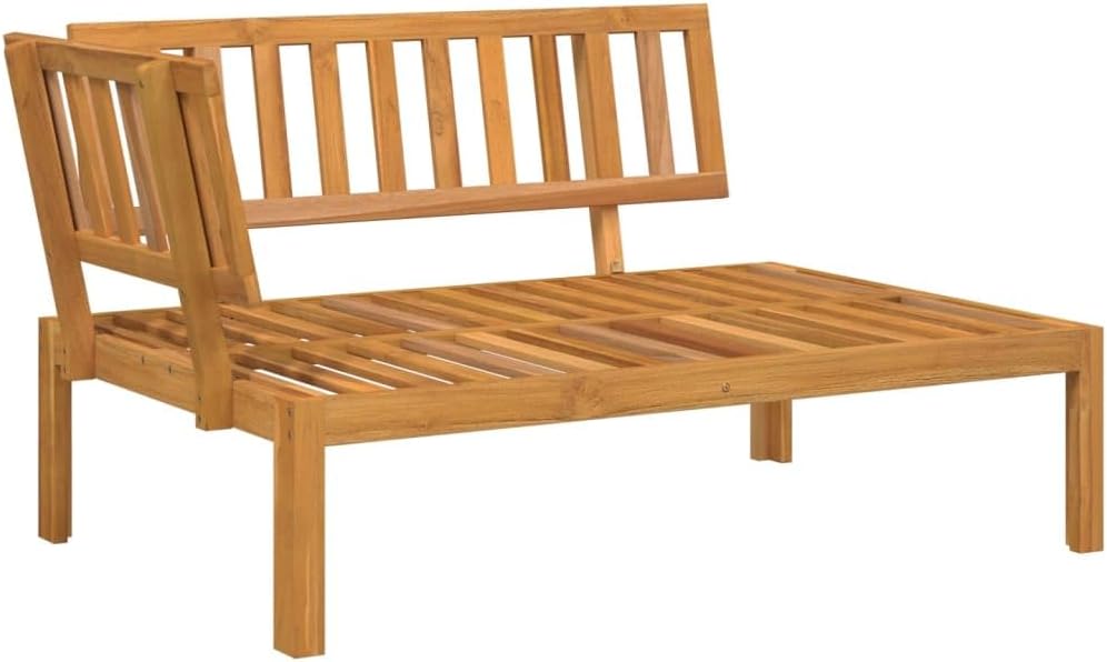 vidaXL Ecksofas für Gartenpaletten, 2 Stück, massives Akazienholz, Ecksofa, Paletten-Sofa, Gartensofa, modulares Sofa