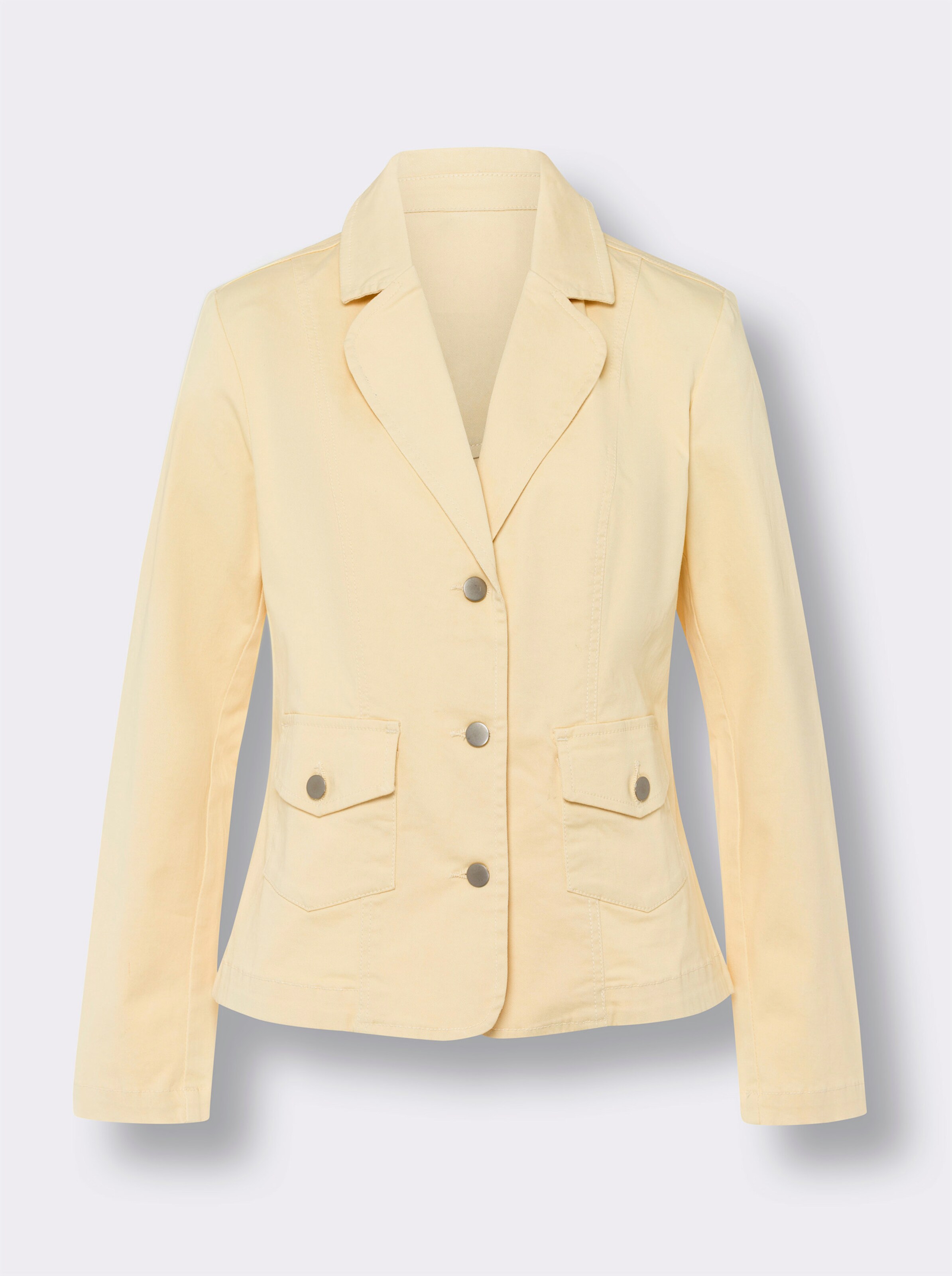 Jeansblazer in leicht taillierter Form