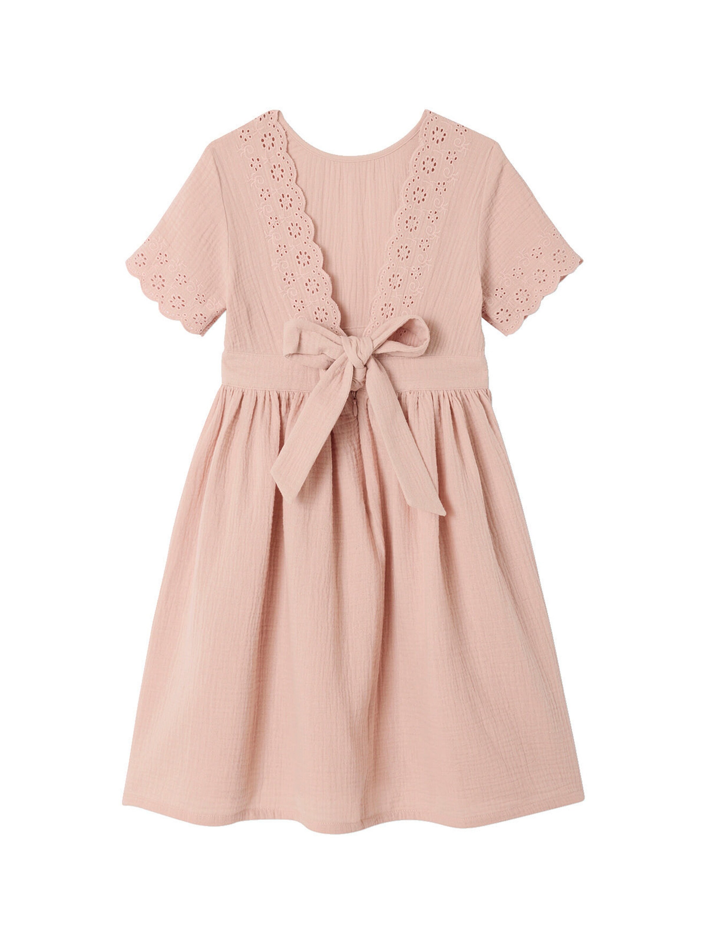 Envie de Fraise Bio-Kollektion: Festliches Mädchen Kleid, MAMA & TOCHTER-Capsule pudrig rosa