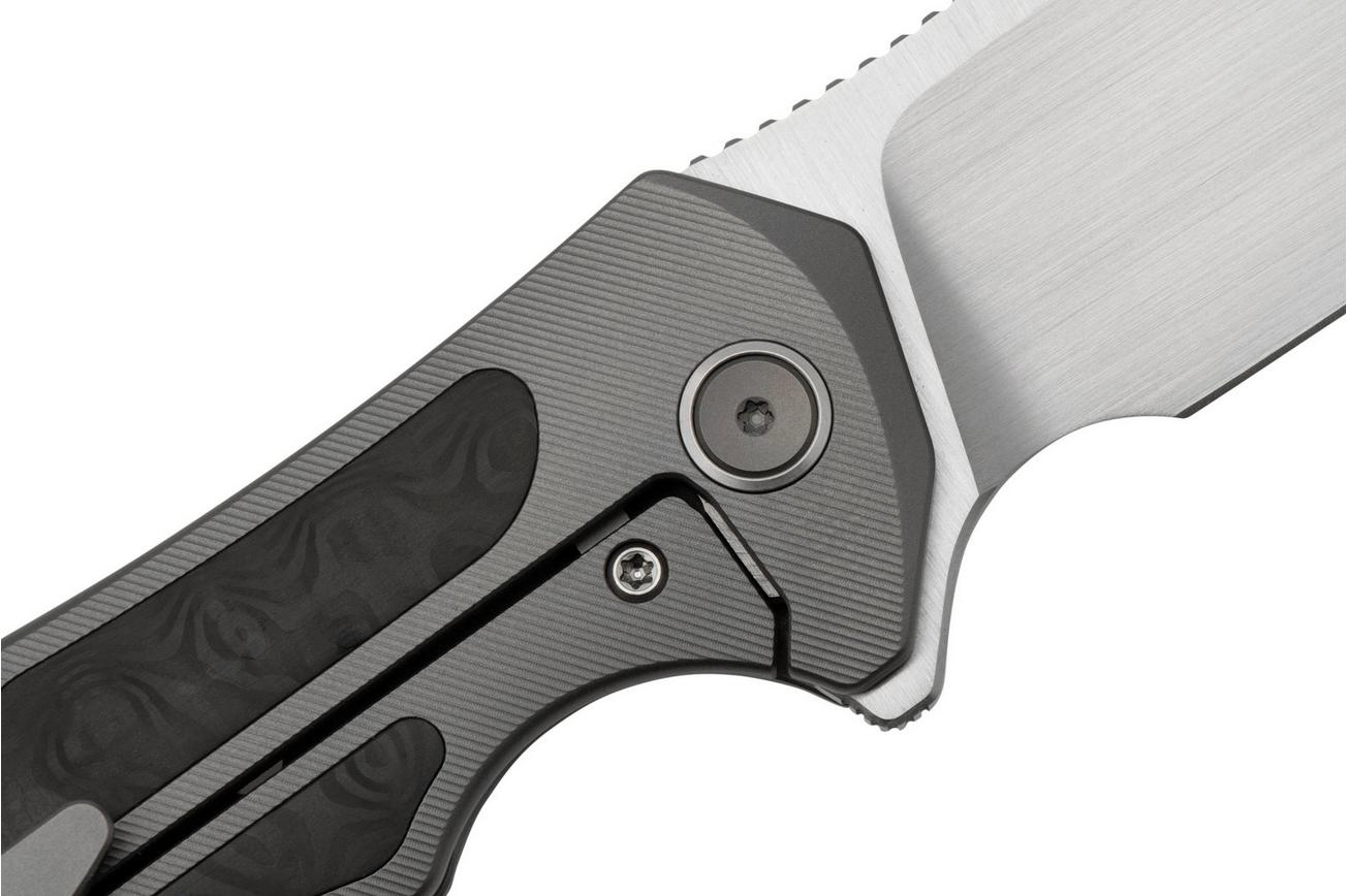 WE Knife Magnetron Gray Titanium Rose Carbon Fiber, Hand Rubbed CPM 20CV WE18058-2 zakmes