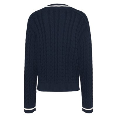 Pull femme Tjw Badge Cable V-Neck TOMMY HILFIGER