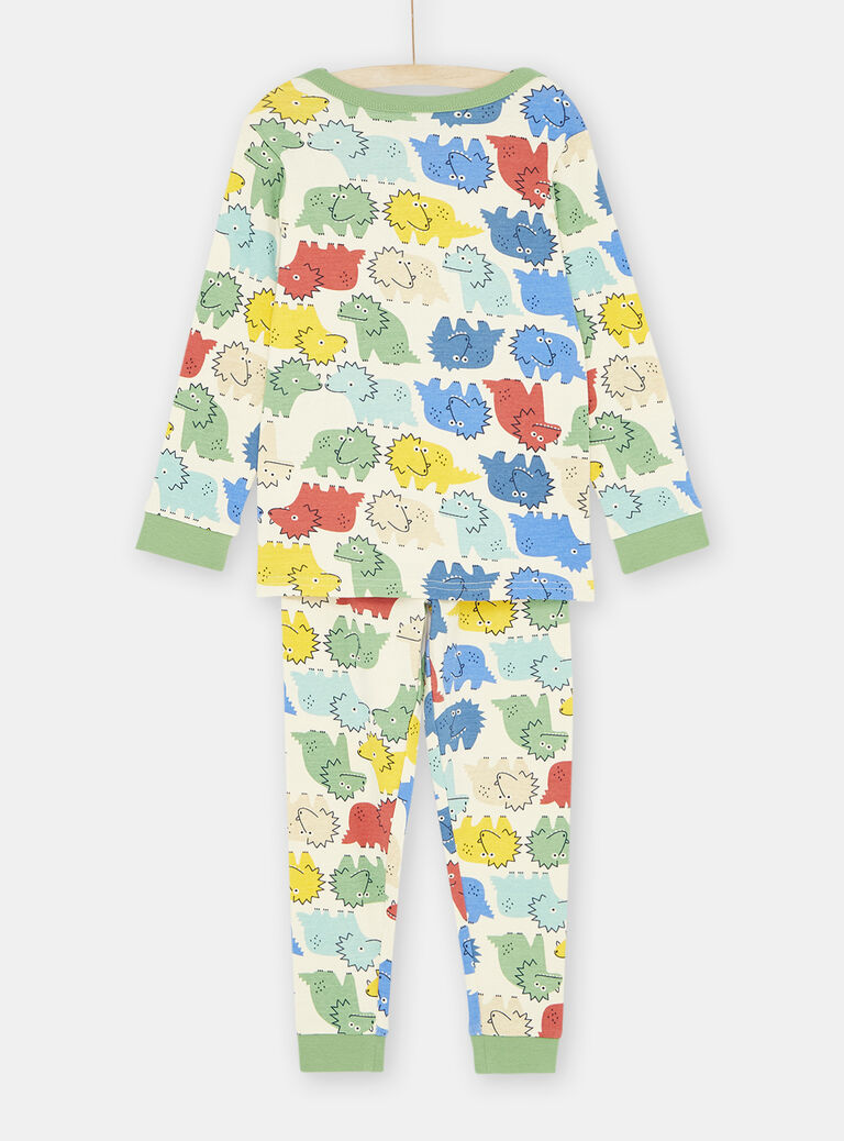 Pyjama beige à imprimé dinosaures garçon