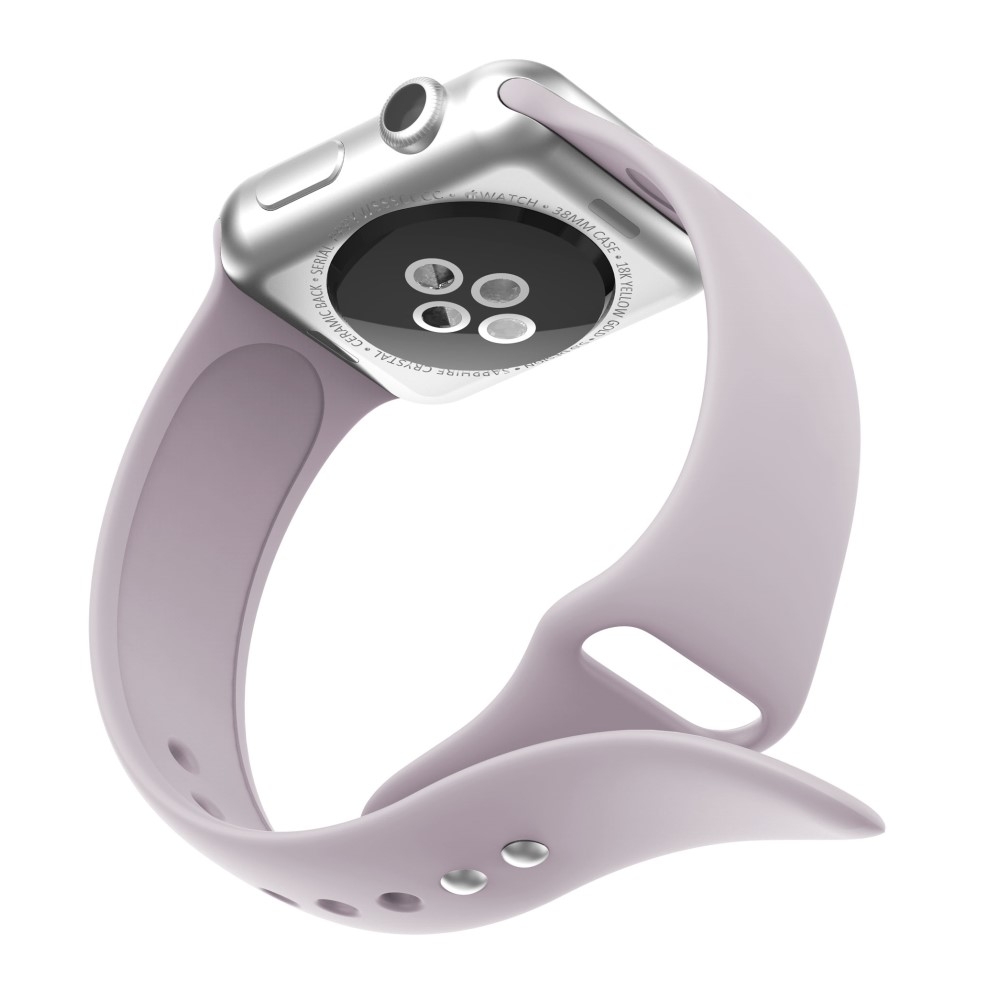 Apple Watch (49/46/45/44 mm) Silikon Sport Armband (Grösse M/L) Doppelverschluss - Lila