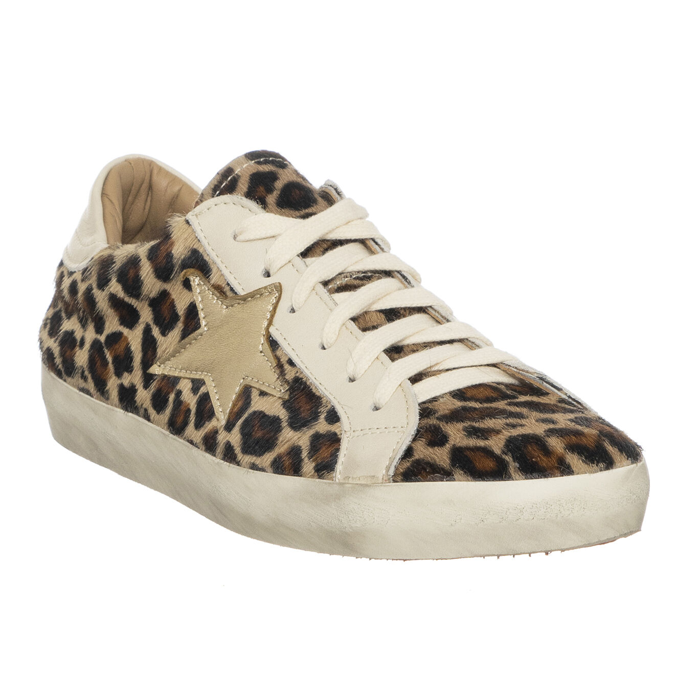 Loretta Pettinari Sneakers en Cuir Zoé léopard